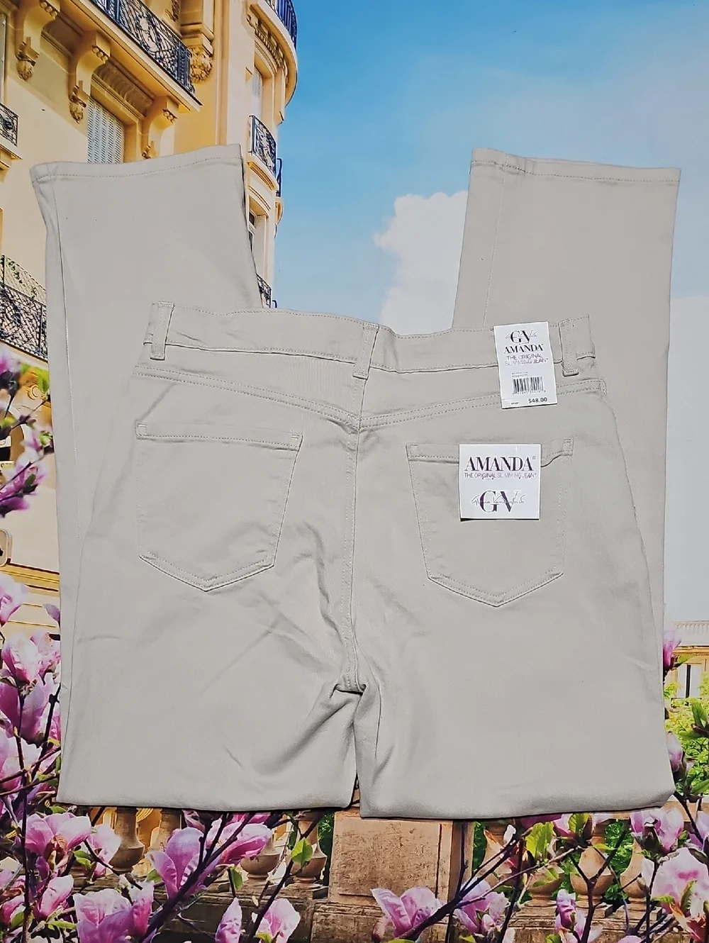 Gloria Vanderbilt Amanda Slimming Tapered Leg Jeans Size 14 New